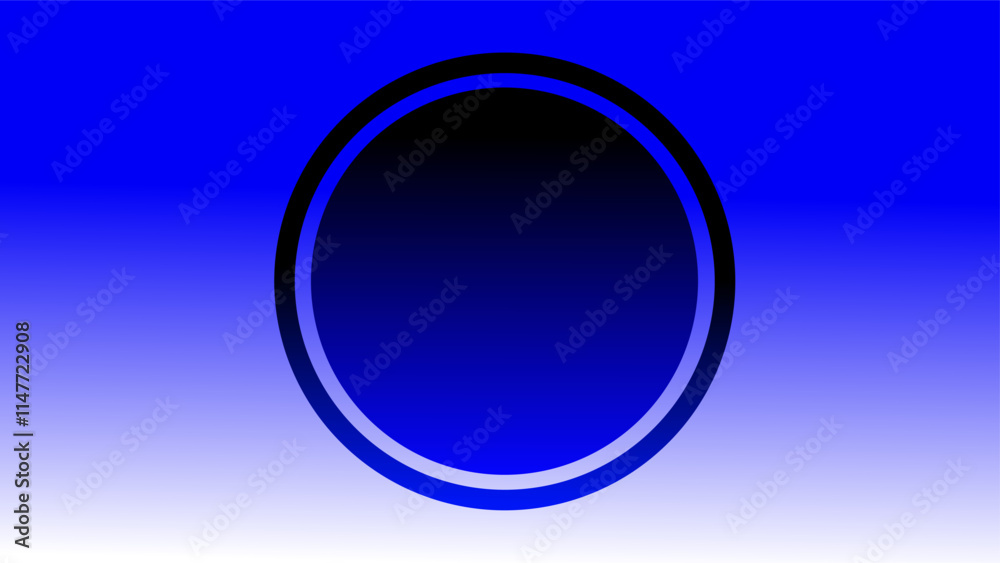 Black blue circle frame and outline over blue and white gradient background Black blue circle frame and outline over blue and white gradient background