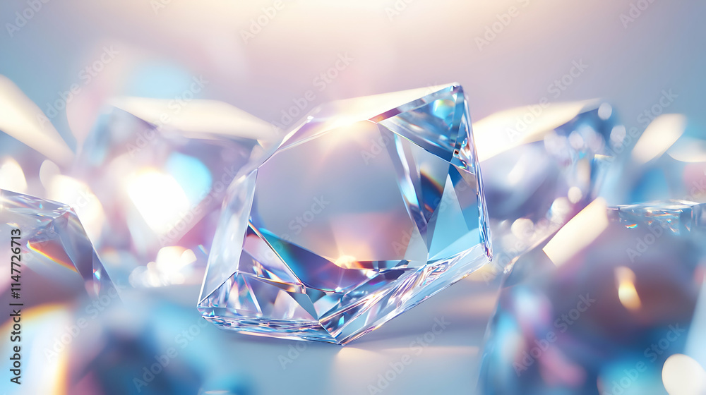 Crystalline Gem 3D Illustration Crystalline Gem 3D Illustration
