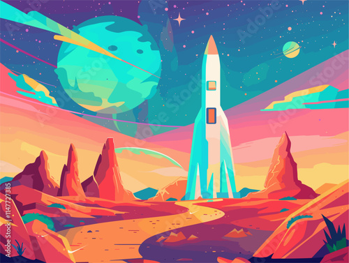 Celestial Canvas: A Vectorized Cosmic Odyssey