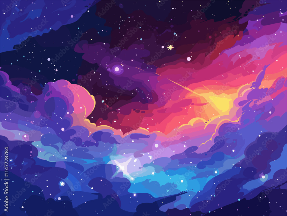 Celestial Symphony: Nebulae's Cosmic Dance Enchants the Interstellar Canvas
