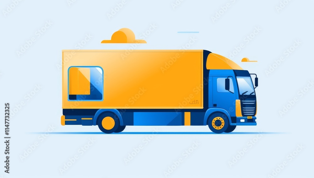 Delivery Truck: A Modern Flat Design Illustration Delivery Truck: A Modern Flat Design Illustration