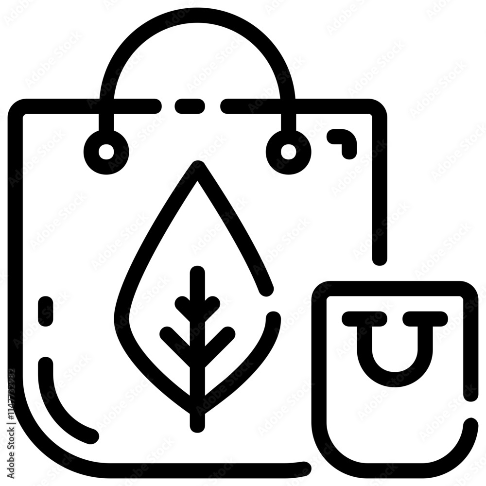 eco bag outline vector icon eco bag outline vector icon