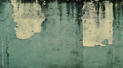 Aged Teal Wall Texture Background Illustration