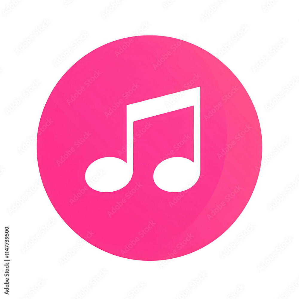 pink icon of Music isolated on a transparent background Minimalist flat icon, vector logo style sign clipart on a no background png pink icon of Music isolated on a transparent background Minimalist flat icon, vector logo style sign clipart on a no background png
