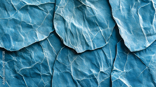 Wallpaper Mural Blue Crumpled Paper Texture Background Illustration Torontodigital.ca