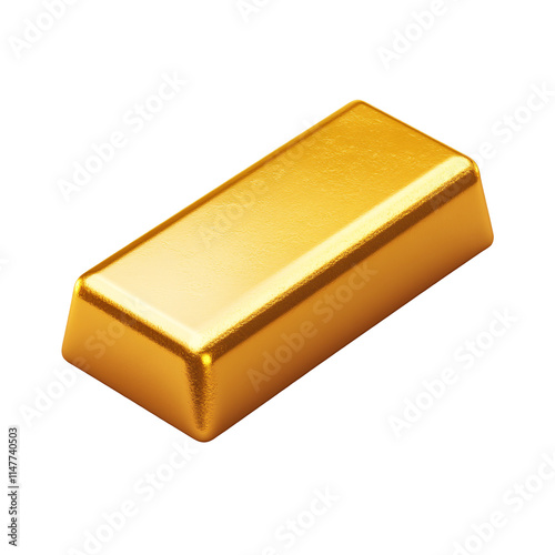 a gold bar on a white background
