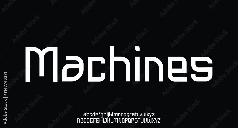 Abstract technology futuristic alphabet font. digital space typography vector illustration design Abstract technology futuristic alphabet font. digital space typography vector illustration design