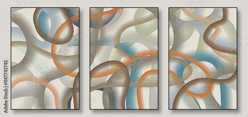 Quadro su tela Modern abstract composition with soft natural tones