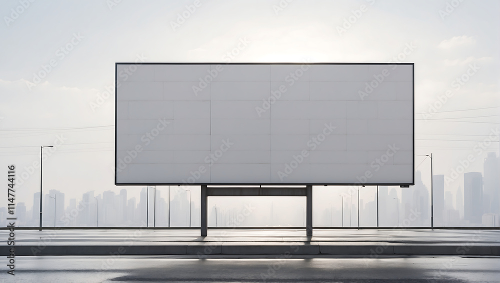 Obraz premium Commercial billboard mockup display design and outdoor background