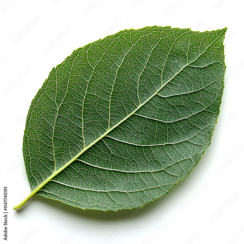 Single green leaf isolated on white background. (1) Single green leaf isolated on white background. (1)
