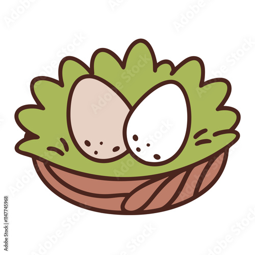 Easter Nest with Eggs Icon