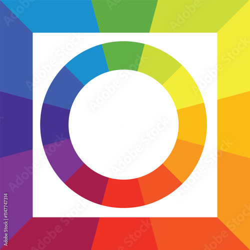 Color wheel Vector illustration guide