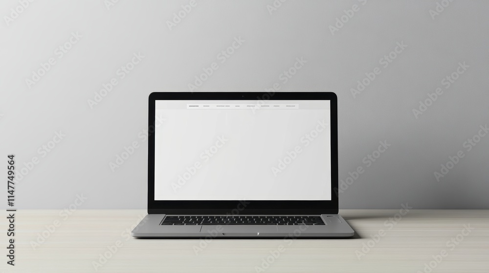 a modern laptop screen mockup displaying a website. white background, sleek and professional design elements, showcasing the website interface clearly. a modern laptop screen mockup displaying a website. white background, sleek and professional design elements, showcasing the website interface clearly.