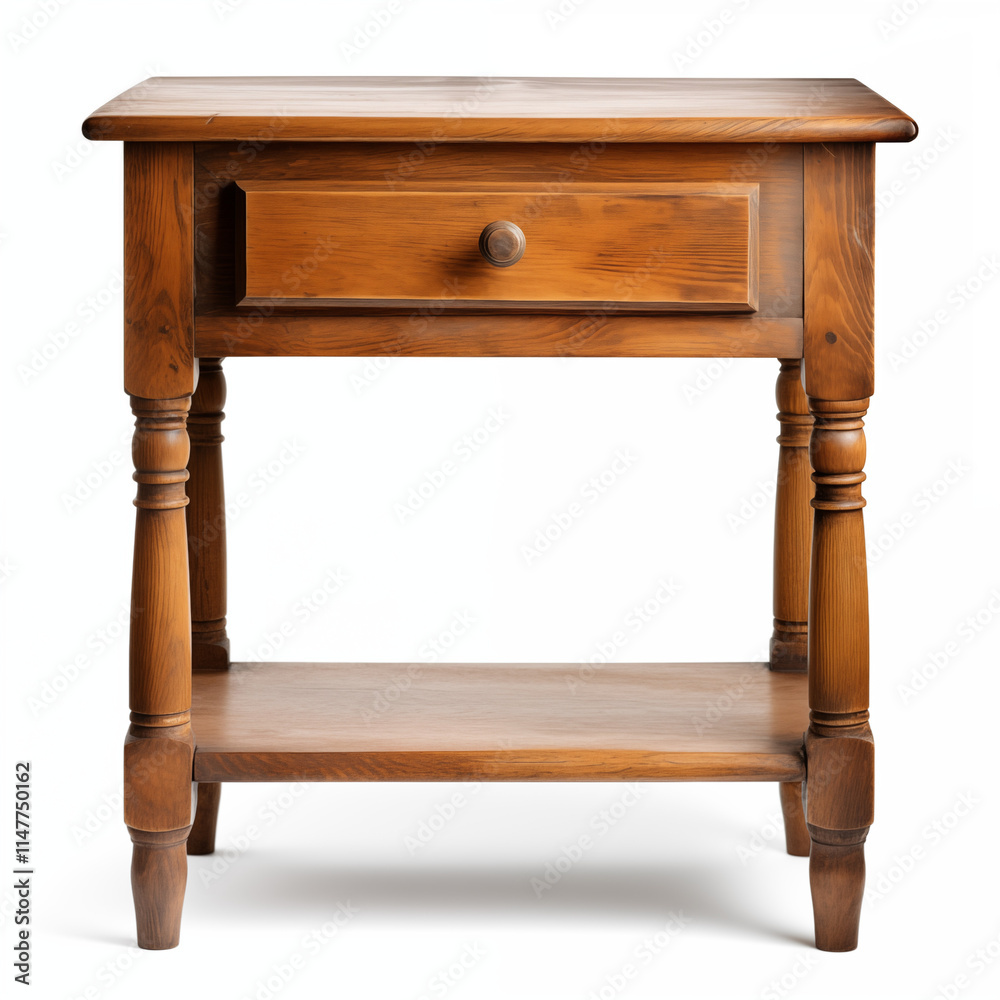 Wooden Side Table with Drawer and Shelf Rustic Furniture Wooden Side Table with Drawer and Shelf Rustic Furniture