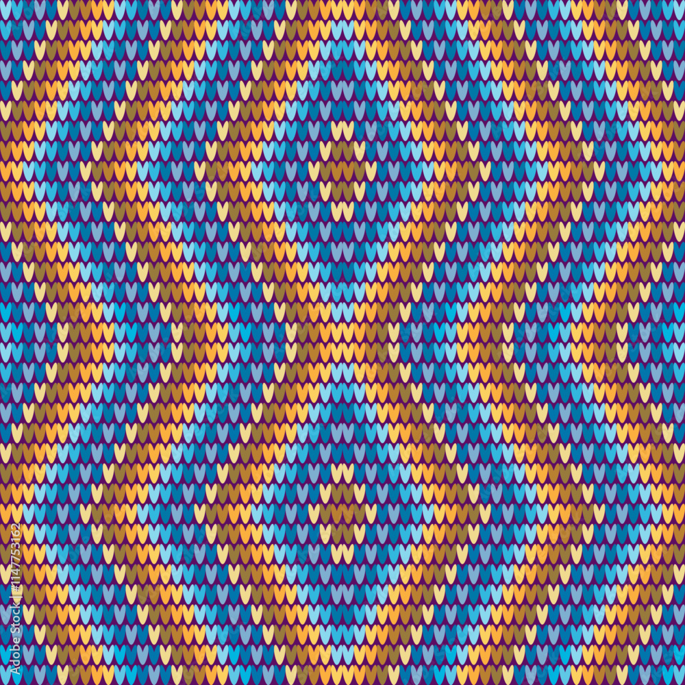 Fototapeta premium Seamless knitted fabric pattern Geometric fabric pattern ideas 