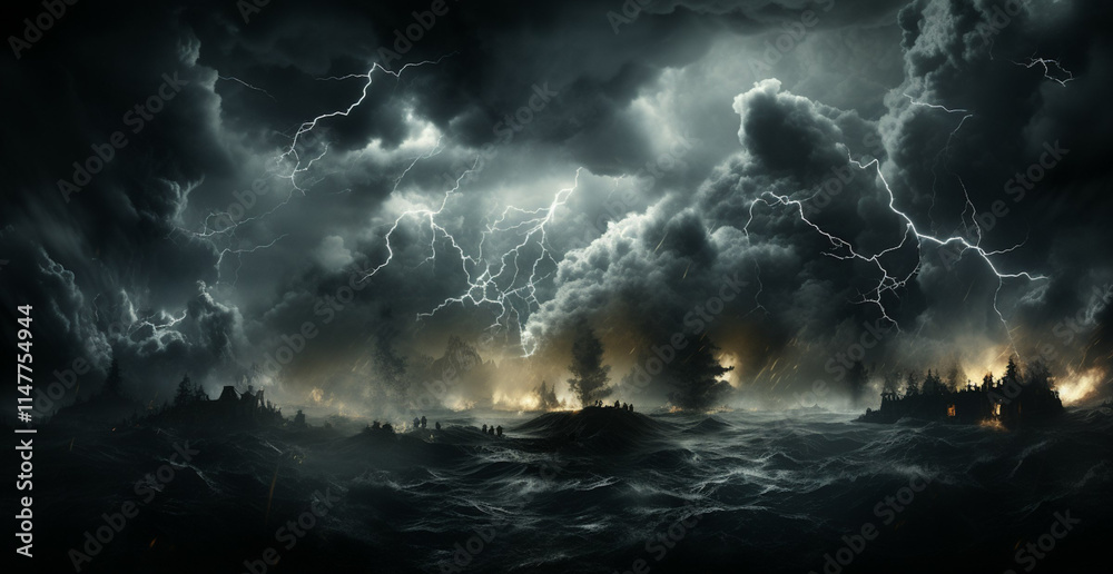 Obraz premium storm over the sea