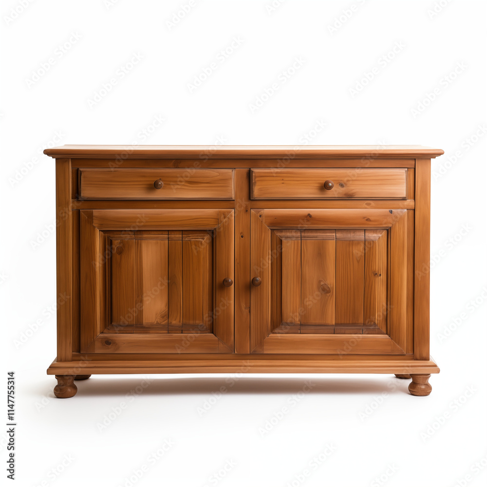 Wooden Sideboard Rustic Cabinet Two Drawers Two Doors Brown Furniture Wooden Sideboard Rustic Cabinet Two Drawers Two Doors Brown Furniture