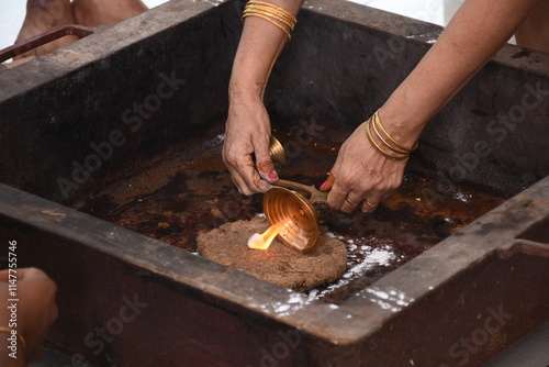 picture of fire - agni puja, a ritual of hindus	
 photo