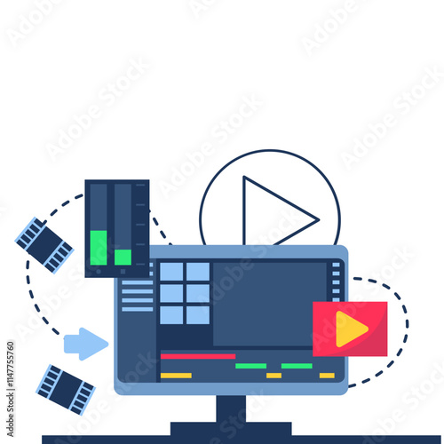 Video Editing Interface Illustration