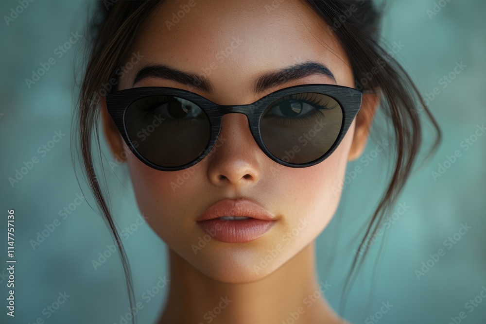 Young model wearing sunglasses Young model wearing sunglasses