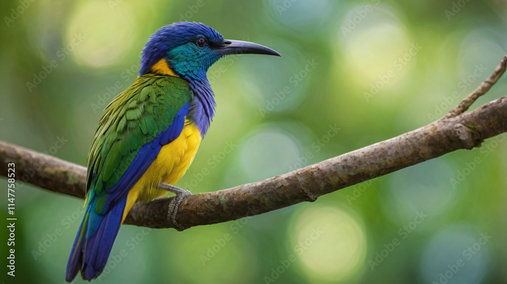 Obraz premium blue and yellow bird