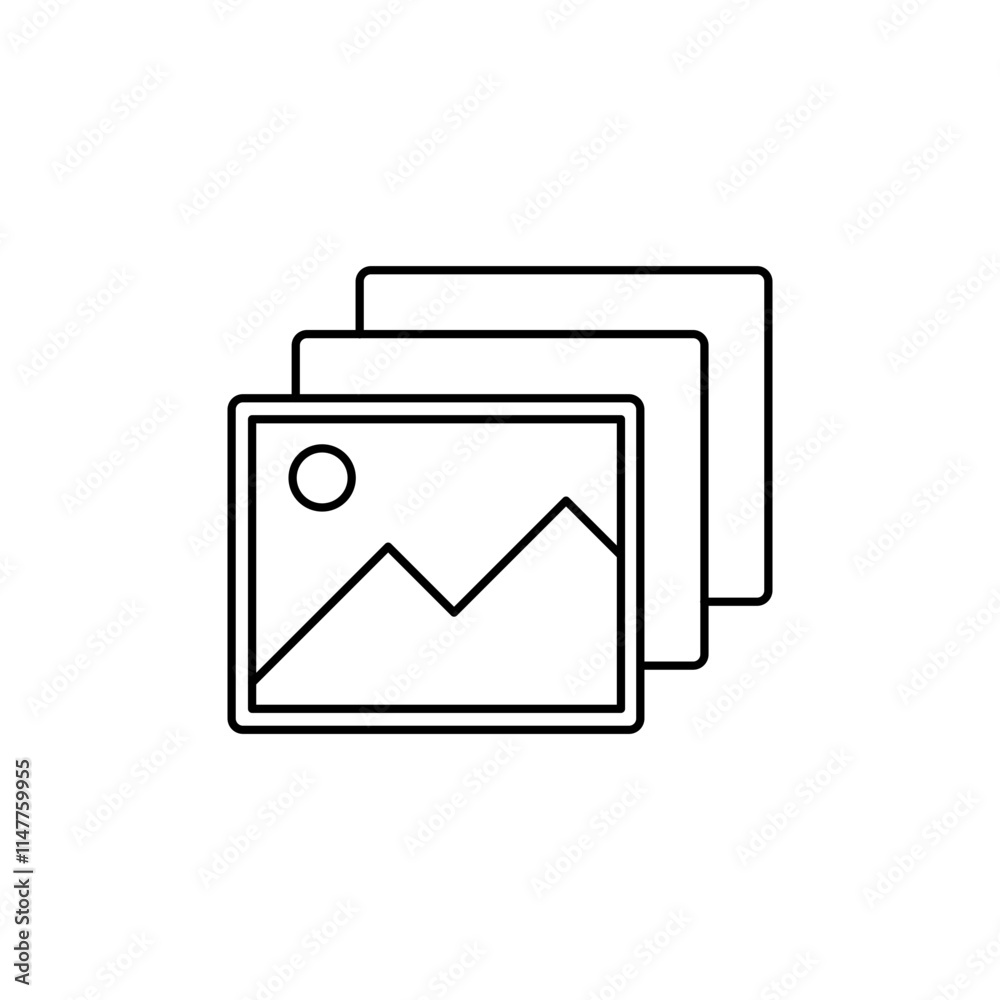 Thumbnail Image Outline icon Icon for mini photo representation. Thumbnail Image Outline icon Icon for mini photo representation.