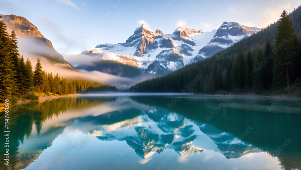 Fototapeta premium lake in winter