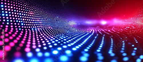 Wallpaper Mural Abstract Digital Wave Red Blue Pink LED Lights Background Torontodigital.ca
