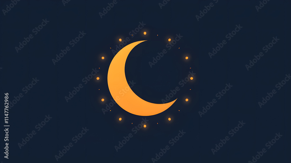 Naklejka premium Crescent Moon Enchantment 