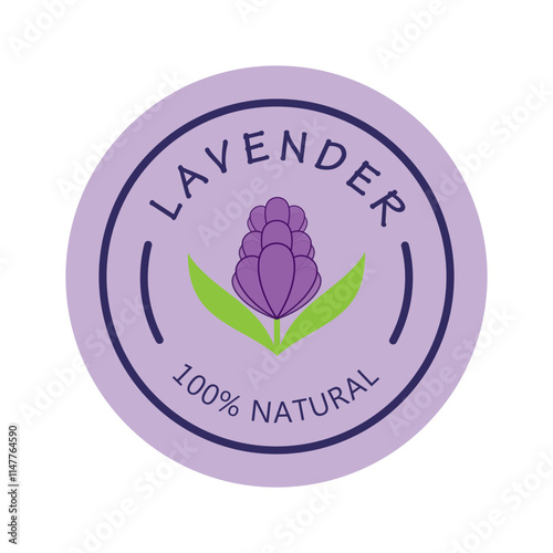 purple lavender flower logo, for flower gardens, parks, business, cosmetics, fashion, vector