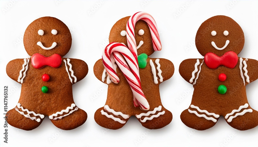 Yuletide Delights: Transparent Background Candy Cane and Gingerbread Man Elements Yuletide Delights: Transparent Background Candy Cane and Gingerbread Man Elements