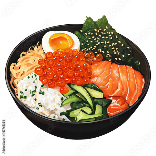 Salmon roe bibimbap