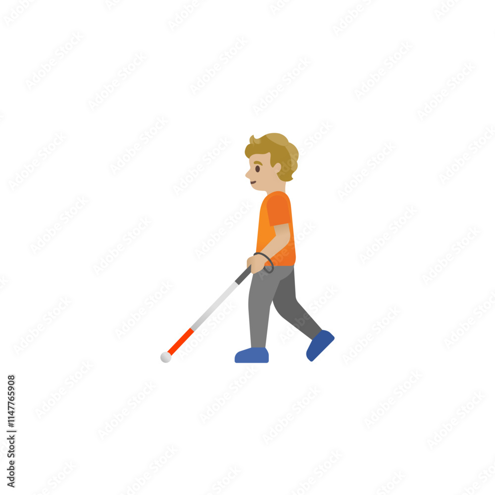 Person with White Cane Emoji
Person with White Cane Emoji