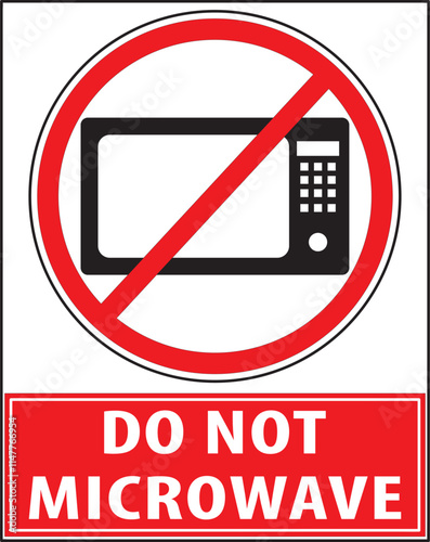 Do not microwave warning sign vector.eps