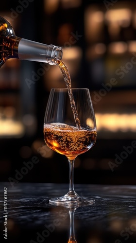 Wallpaper Mural Pouring ice wine into an elegant glass dark bar setting beverage photography luxurious atmosphere close-up shot indulging in taste Torontodigital.ca