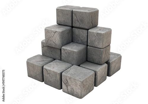 Construction blocks. Transparent background .Isolated PNG