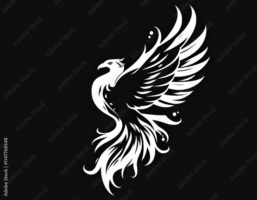 Obraz premium Dibujo vectorial Ave Phoenix 