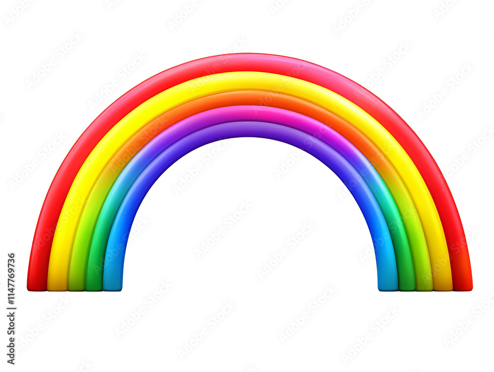 Rainbow Arch Illustration Isolated on White Rainbow Arch Illustration Isolated on White