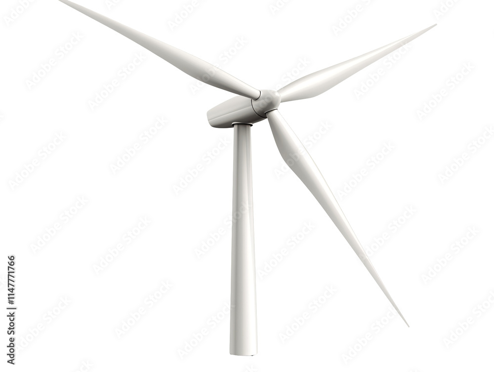 Isolated White Wind Turbine Isolated White Wind Turbine