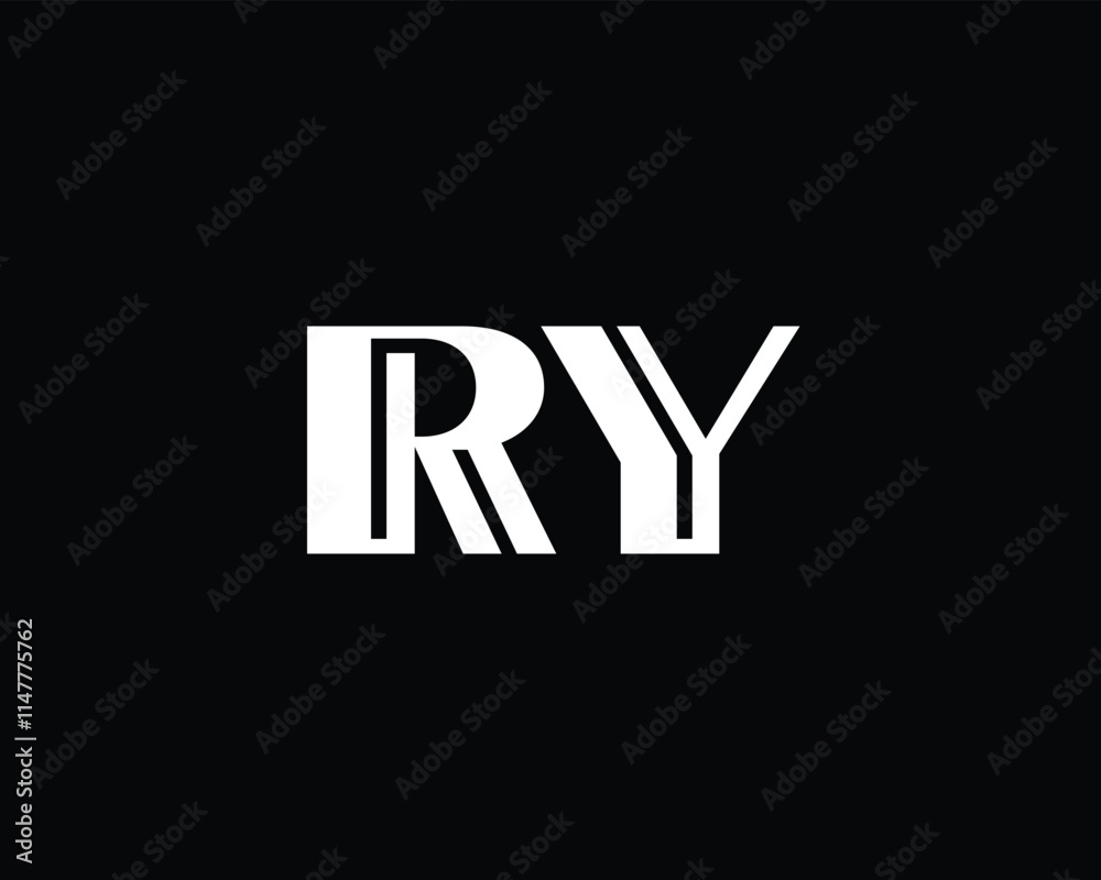 Fototapeta premium creative letter RY logo design template