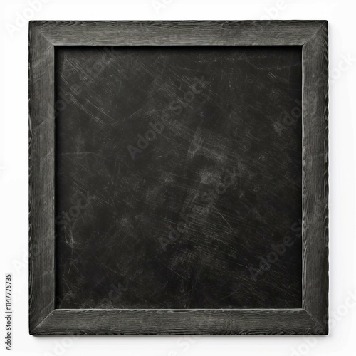 Chalk Board, Isolated white background, flat lay 