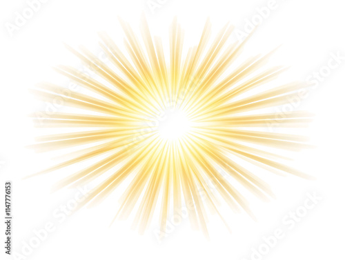 Isolated Yellow Light Burst