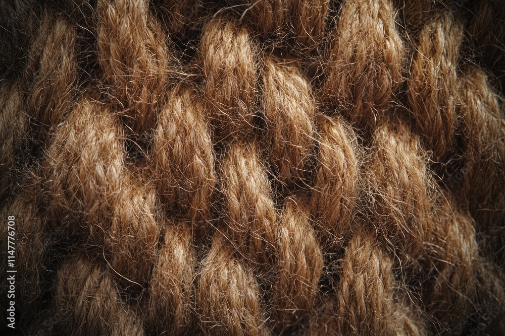 Fototapeta premium Eco friendly home with close up of coir fiber texture.