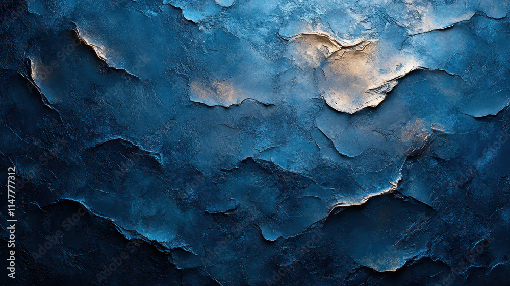 Obraz premium Abstract Blue Textured Creative Background with Artistic Rough Layers
