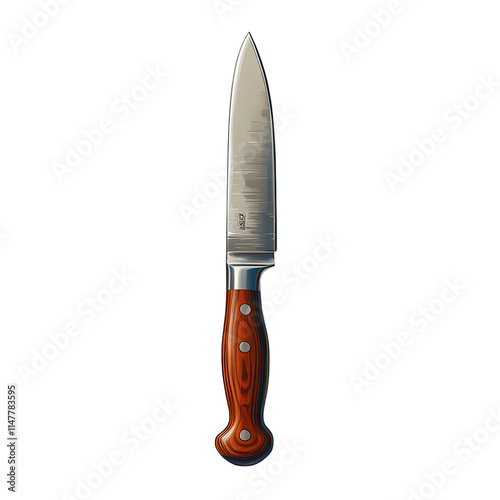 Cutting culinary excellence a flat illustration of a kitchen knife on a white background for graphic design inspiration photo