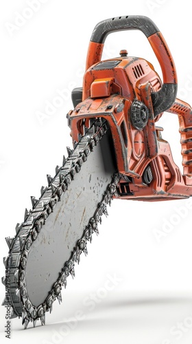 Powerful Electric Chainsaw with Sharp Steel Blade for Heavy Duty Woodworking Construction Home Improvement and Landscaping Projects photo