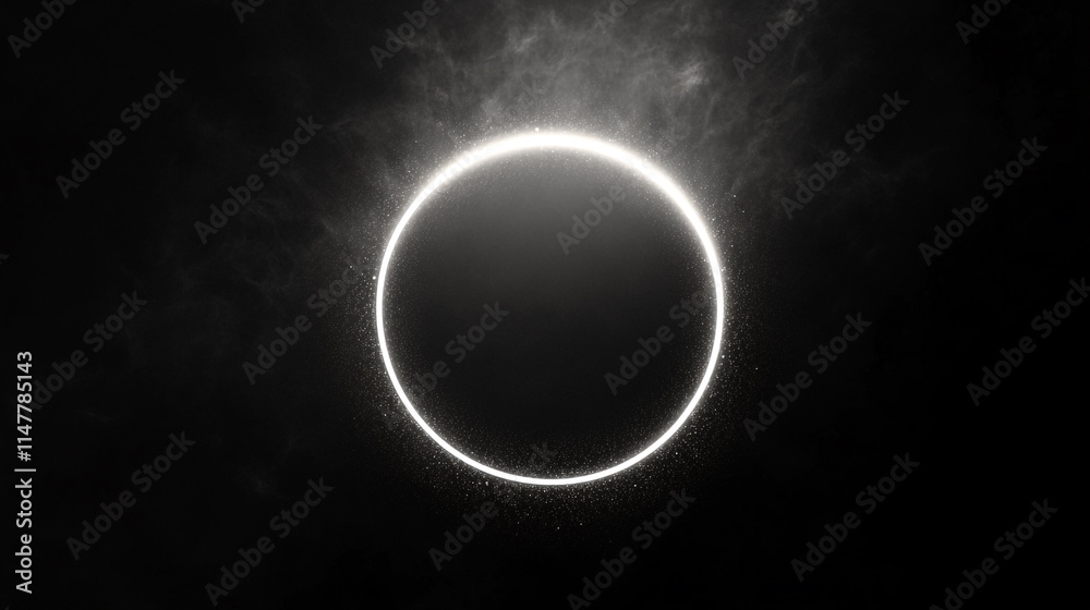 Obraz premium Stunning celestial phenomenon during solar eclipse captured in dark sky. 