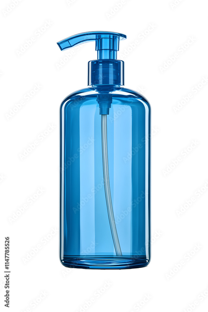 blue Liquid Soap Dispenser. Features A Transparent Bottle With A Pump, Ideal For Bathrooms And Kitchens. Isolated on transparent background blue Liquid Soap Dispenser. Features A Transparent Bottle With A Pump, Ideal For Bathrooms And Kitchens. Isolated on transparent background