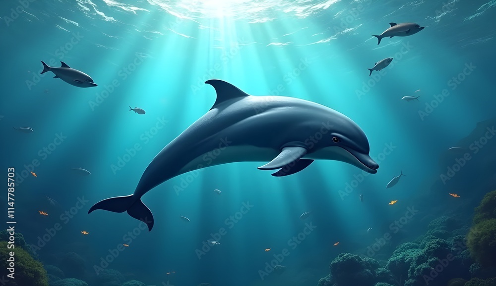 Fototapeta premium dolphin in the sea