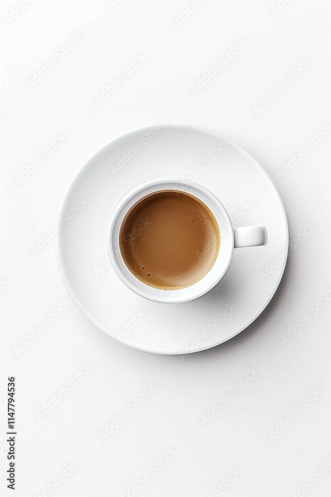 Coffee Cup , Isolated white background, flat lay Coffee Cup , Isolated white background, flat lay